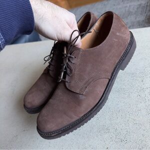 Brooks Brothers Dark Brown Suede Oxfords